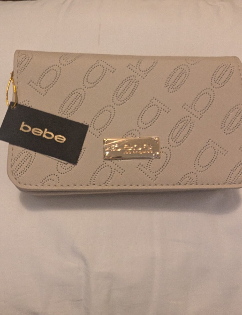 Bebe Chain Strap  Blush Pink Vegan Leather Bag NWT